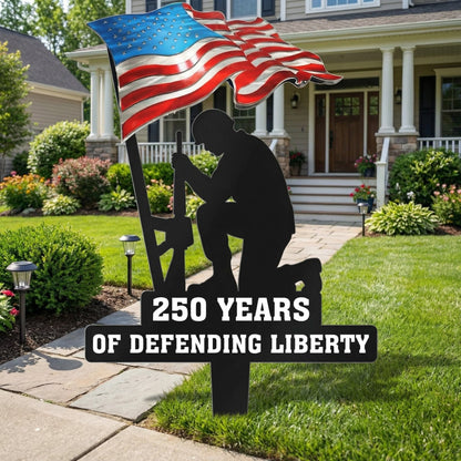 💥🔥 Limited time 57% OFF! First 50 pieces enjoy 57% off! 🔥💥 ✨🇺🇸🗽 15.75 Metal Garden Stake – 🎖️ 250 Years of Defending Liberty