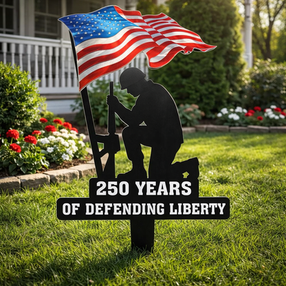 💥🔥 Limited time 57% OFF! First 50 pieces enjoy 57% off! 🔥💥 ✨🇺🇸🗽 15.75 Metal Garden Stake – 🎖️ 250 Years of Defending Liberty