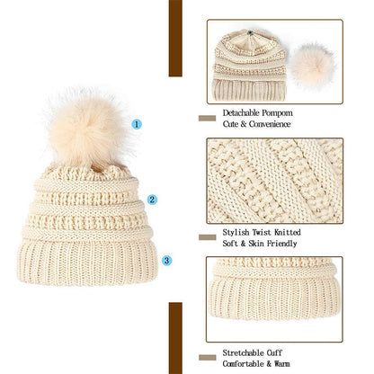 🎁Best Gift - New Warm Detachable One Piece Wig Hat 🎁