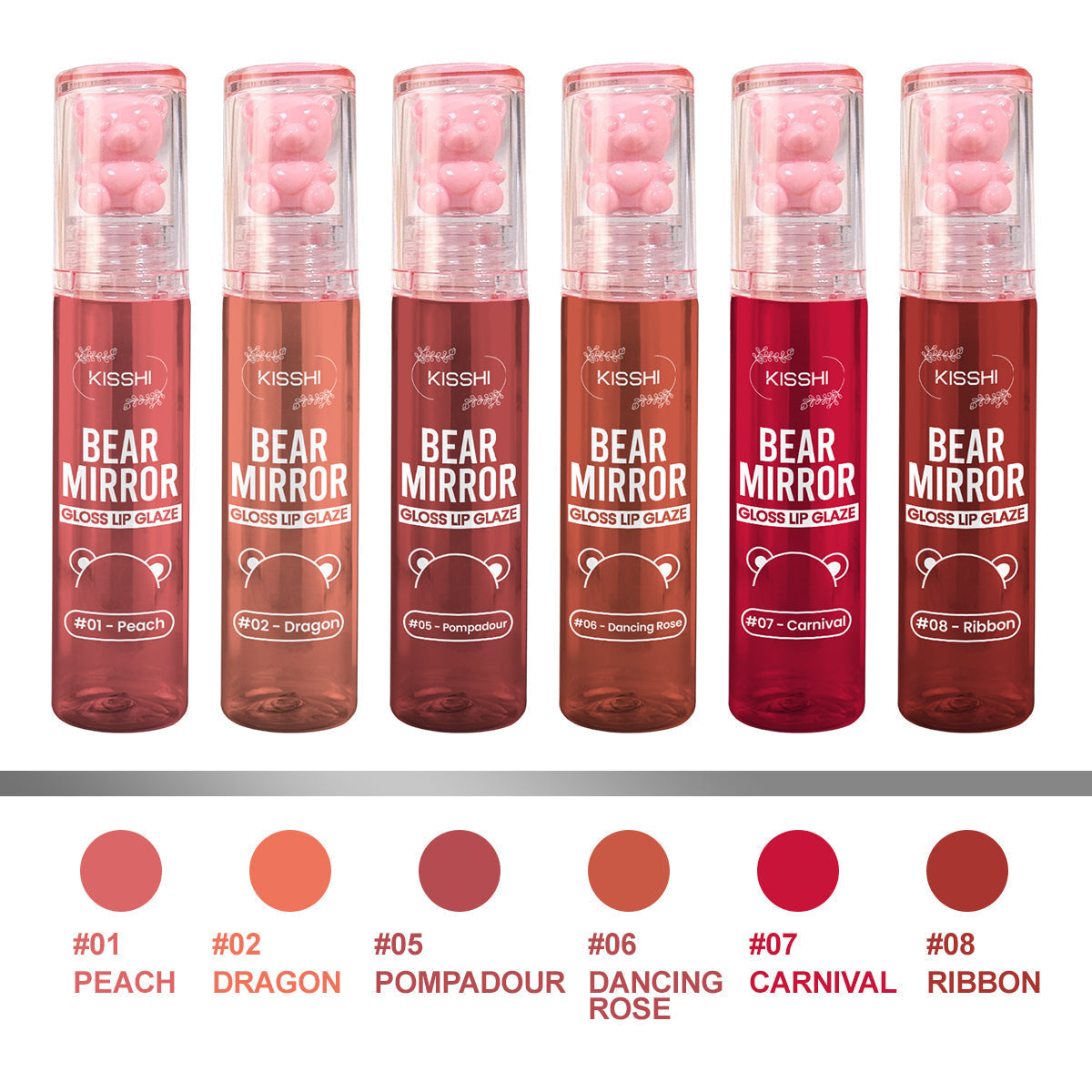 Christmas Offer🎄 KISSHI™ Bear Mirror Gloss Lip Glaze
